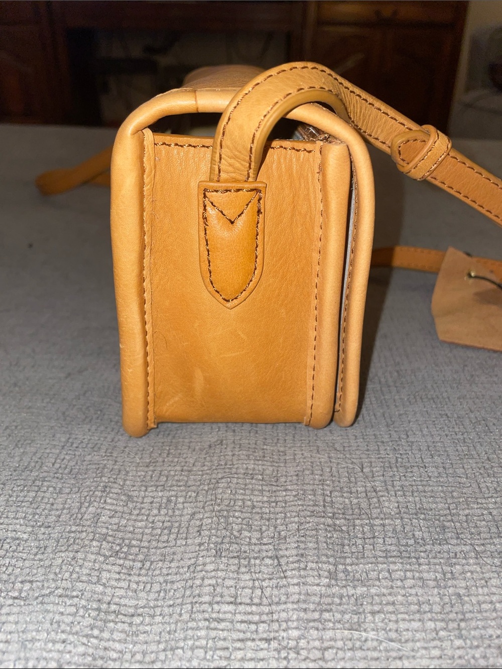 Margot Caramel Tan Cognac Leather Crossbody or Shoulder Bag NWT - Picture 5 of 15